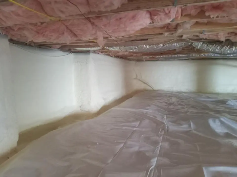 Crawl space encapsulation with closed-cell spray foam for Roof Maintenance in Moore